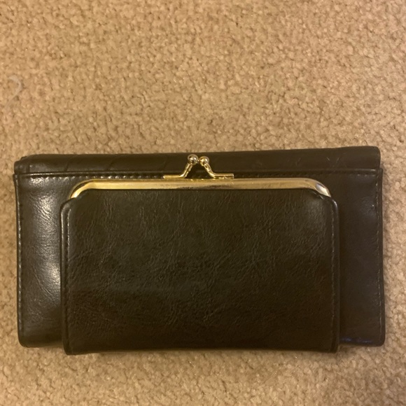 Vintage Victoria dei gra Britt black leather wallet and coin purse - Picture 2 of 4